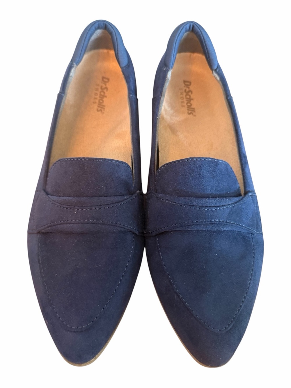 Dr. Scholl's Womens Navy Suede Penny Loafers New 7